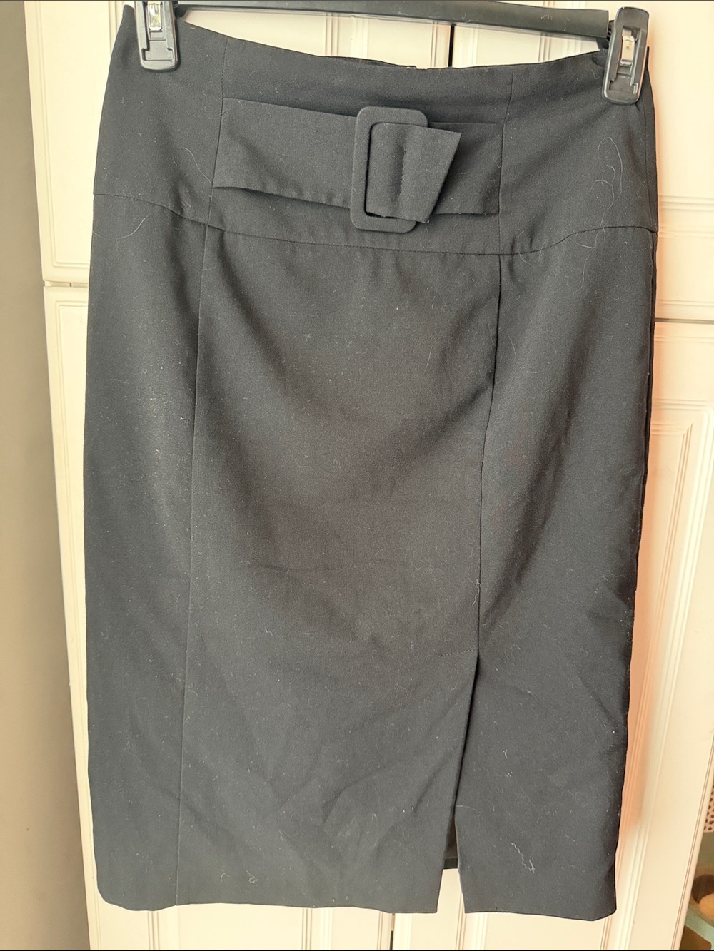 Worthington Black Pencil Skirt with Waist Buckle